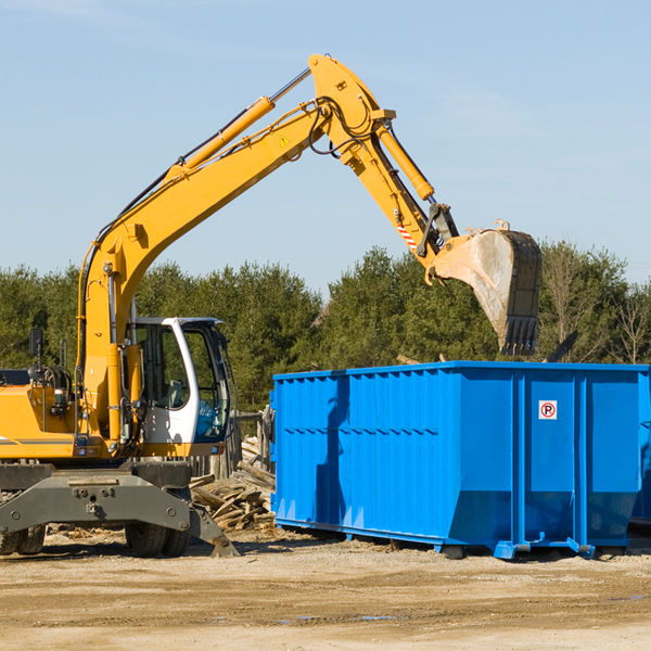 are there any restrictions on where a residential dumpster can be placed in Oak Hill